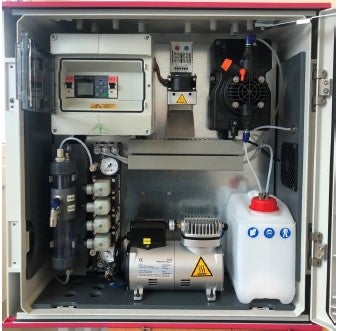 TMS-C-Filtrationssystem, Außenbereich, 230 V, 5 m beheizter Probenschlauch