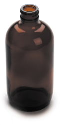 Bottle, storage, glass, amber, 118 mL, 6/pk
